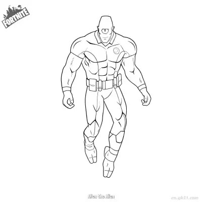 Free printable Allen the Alien 02 Coloring Page - Free PDF Printable Fortnite Coloring Sheets coloring page
